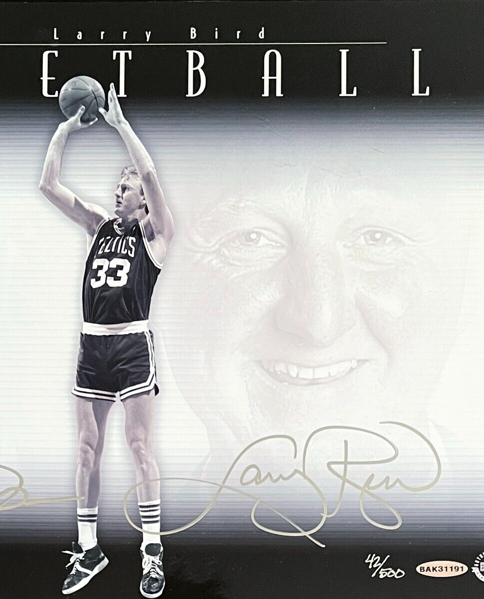 Michael Jordan, Magic Johnson & Larry Bird Signed Upper Deck Photo. Auto UDA