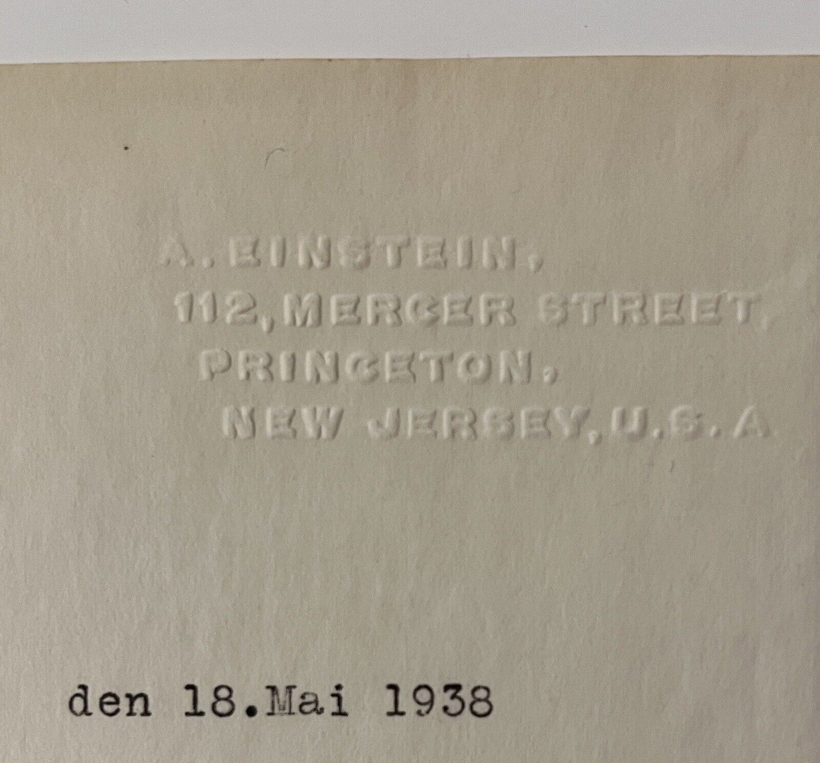 Rare Albert Einstein Signed 1938 Letter, World War II Era. Auto PSA 10 Gem Mint