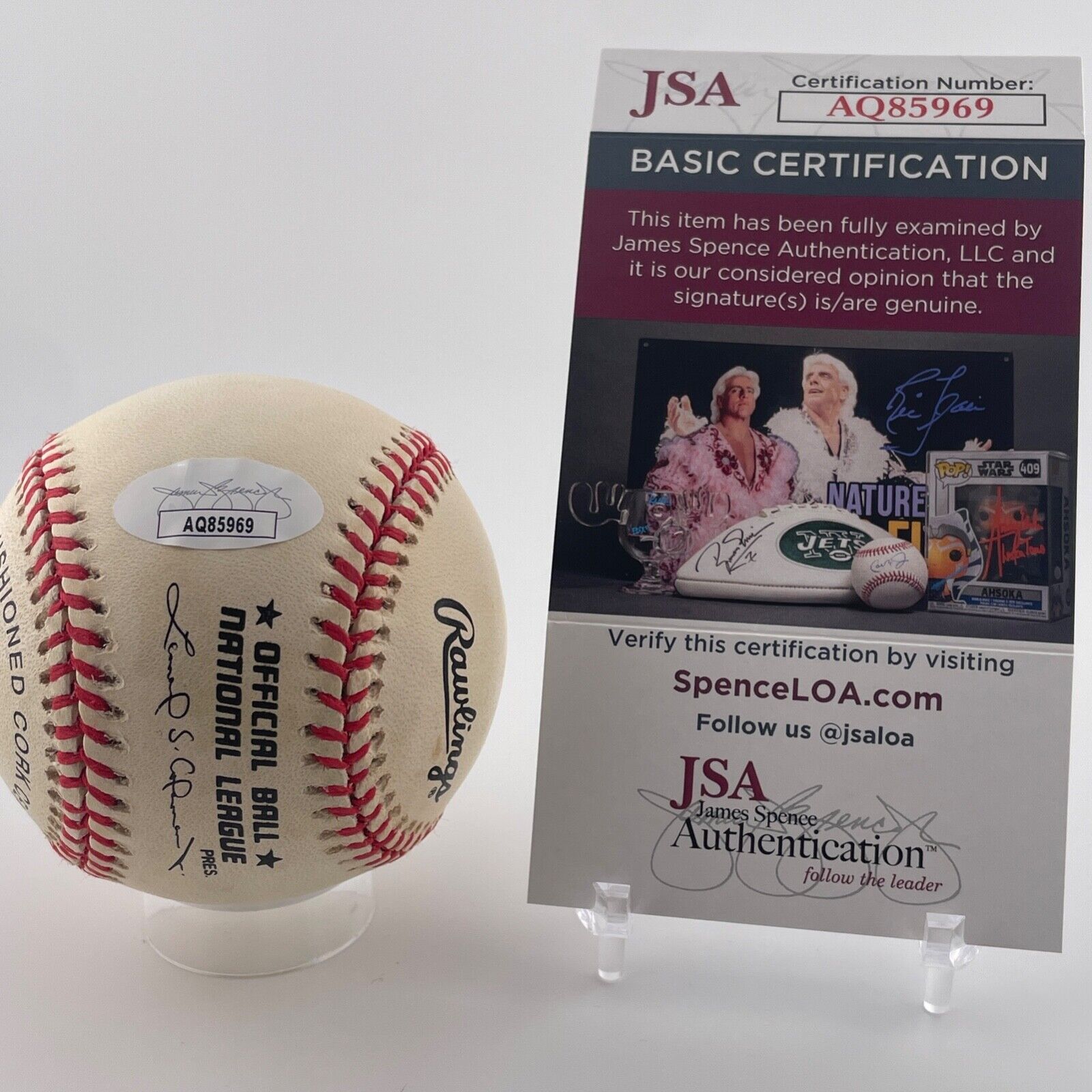 Bobby Thompson + Ralph Branca Dual Signed Inscribed Baseball. JSA.