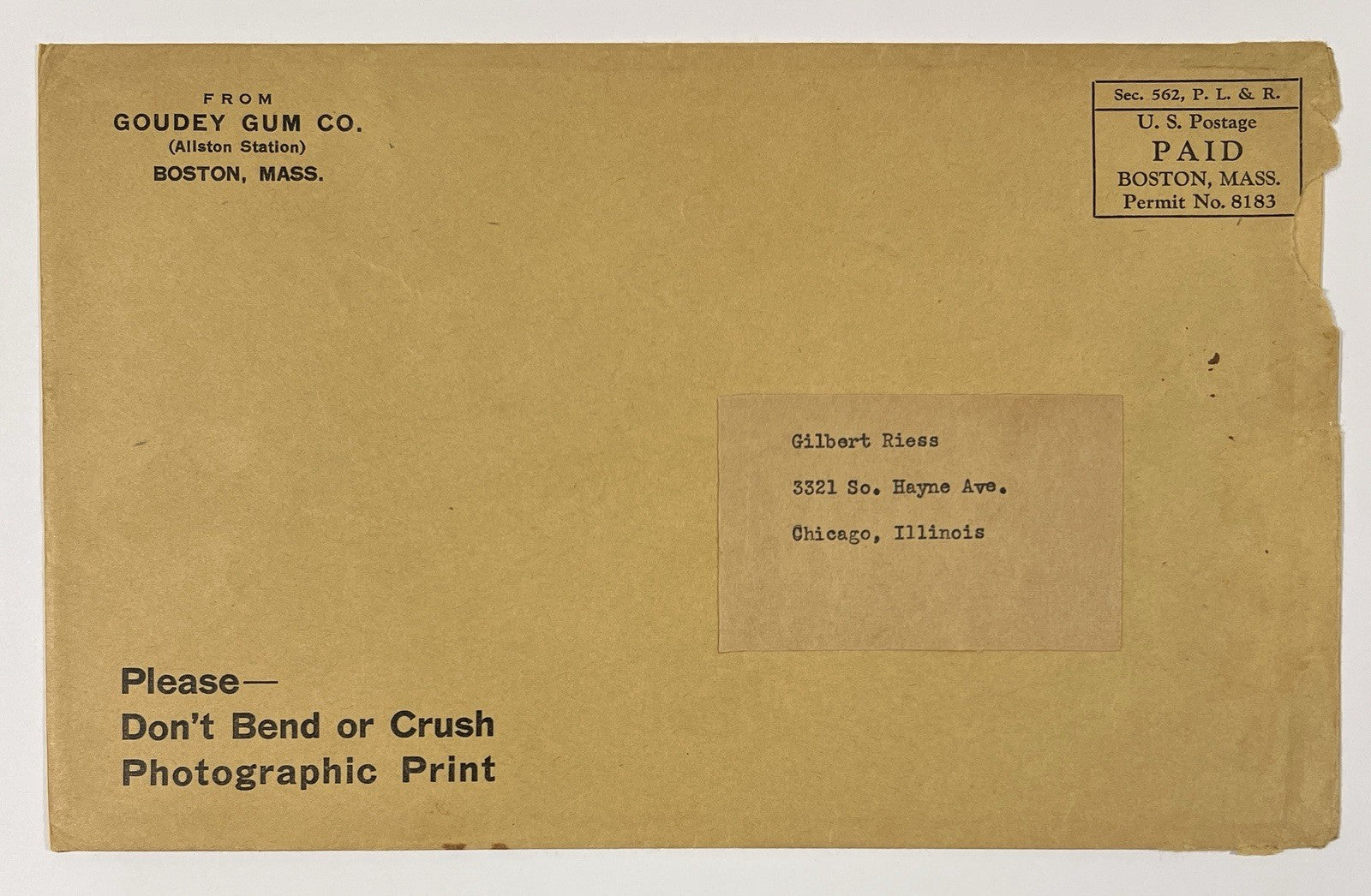 1934 Goudey Premium Babe Ruth, R309-1. Easel & Mailing Envelope. SGC 2.5 Sharp2