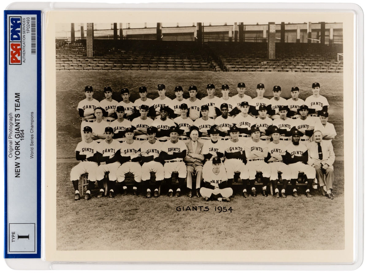1954 NY Giants World Series Champions Original Type 1 Photo, Willie Mays. PSA0