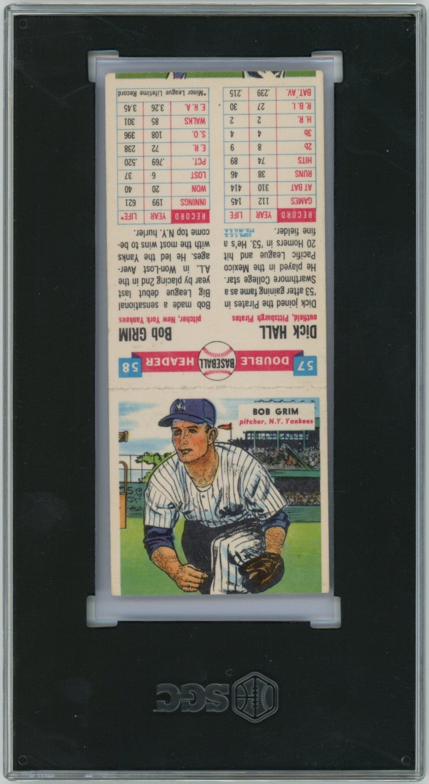 1955 Topps Double Headers Bob Grim Dick Hall