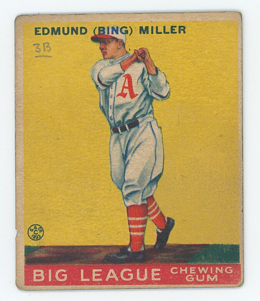 1933 Goudey Edmund Miller.