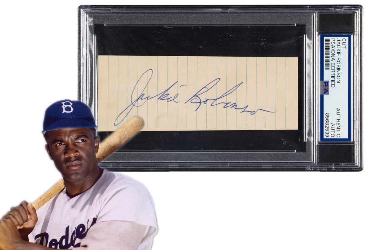 Jackie Robinson Signed Autograph, Bold Signature. Auto PSA0