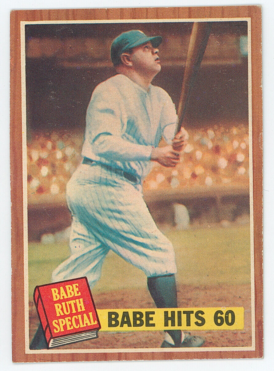 1962 Topps Babe Ruth. Babe Hits 60. New York Yankees.