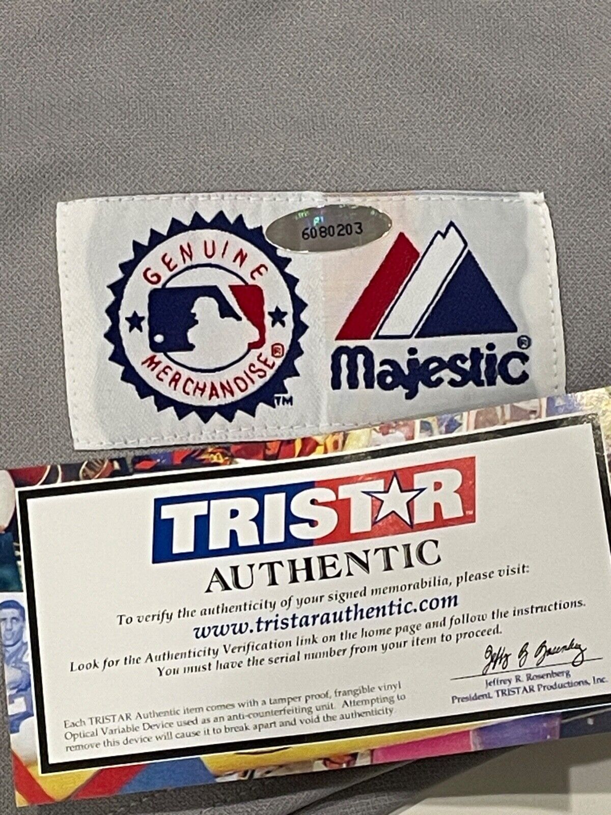 Whitey Ford Signed Career Stats MLB Jersey. New York Yankees. TriStar