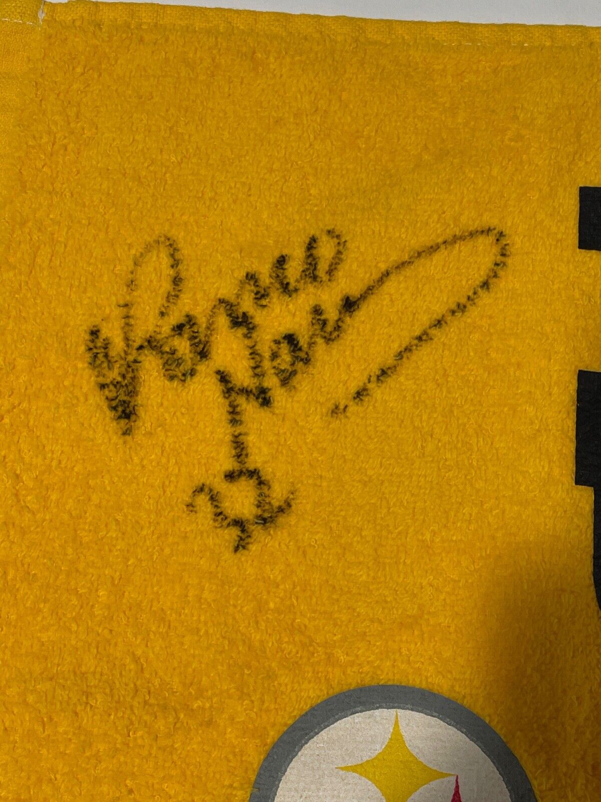 Franco Harris Signed Super Bowl XLV Terrible Towel. Pittsburgh Steelers. JSA