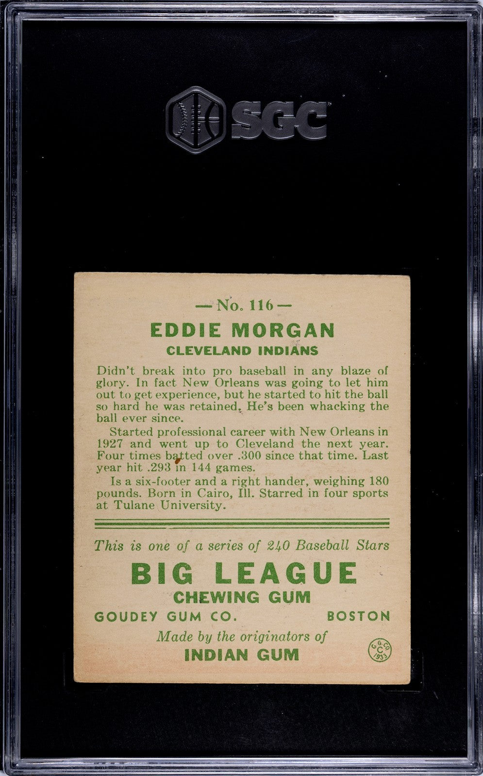 1933 Goudey Eddie Morgan