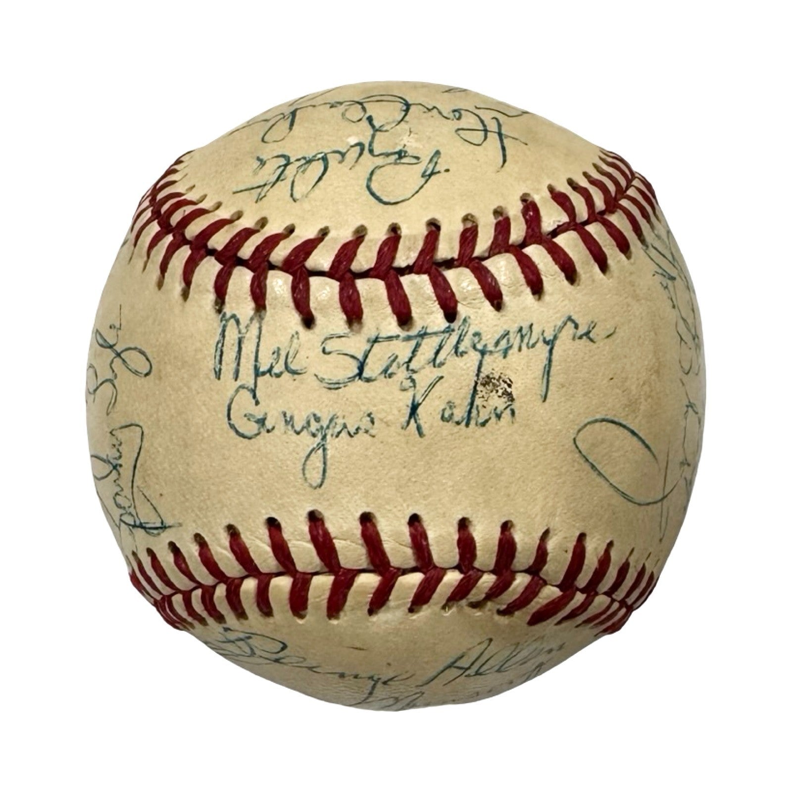 1970 New York Yankees Team Signed Baseball with Rookie Thurman Munson. JSA3
