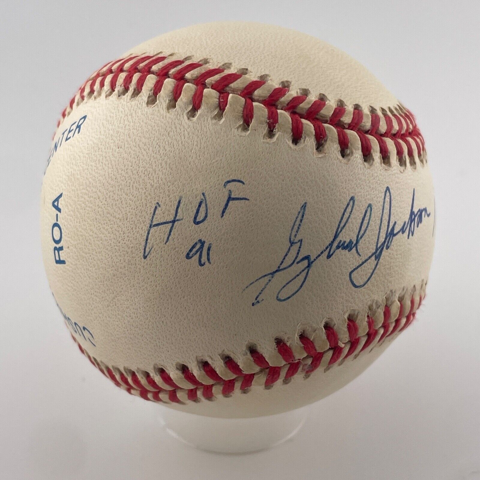 Gaylord Perry Signed Inscribed Life Stats Baseball. JSA.