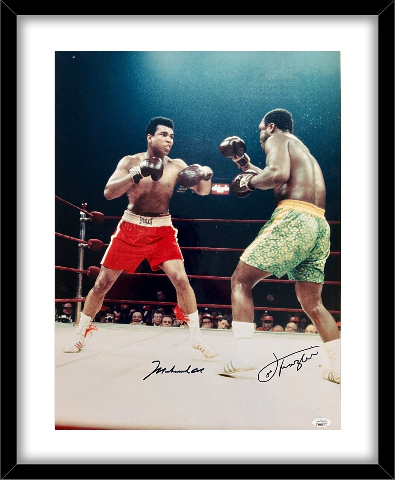 Muhammed Ali & Joe Frazier Dual Signed 16x20 Photo, Fight of the Century. JSA