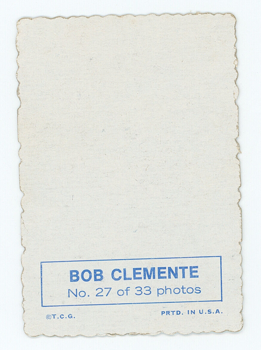 1969 Topps Roberto Clemente Deckle Edge. Pittsburgh Pirates.
