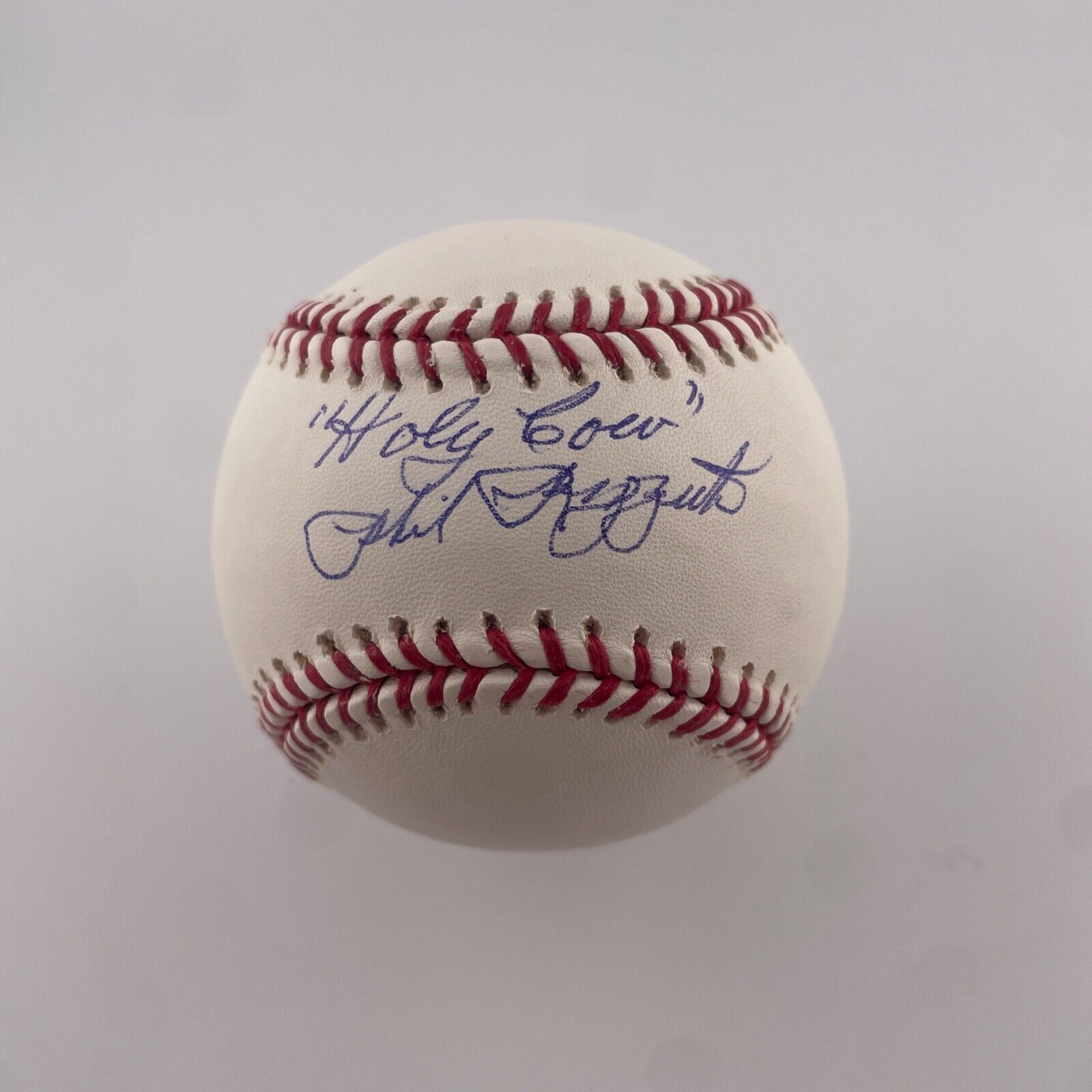 Phil Rizzuto Signed Inscribed Baseball. Holy Cow. JSA