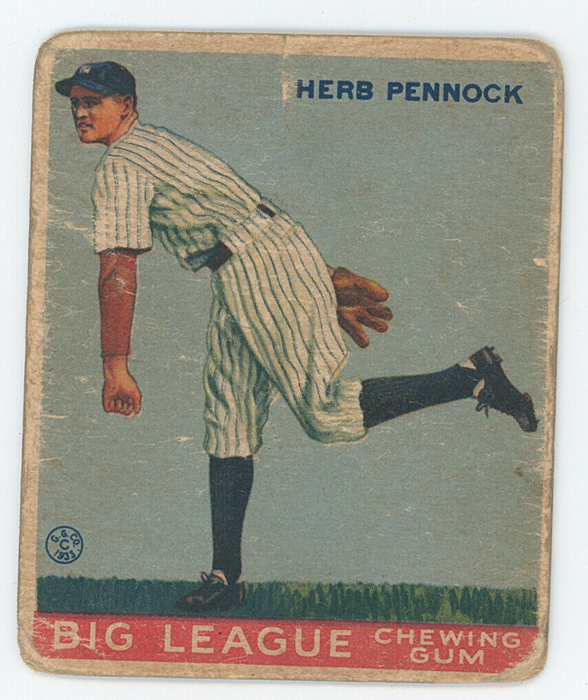 1933 Goudey Herb Pennock.