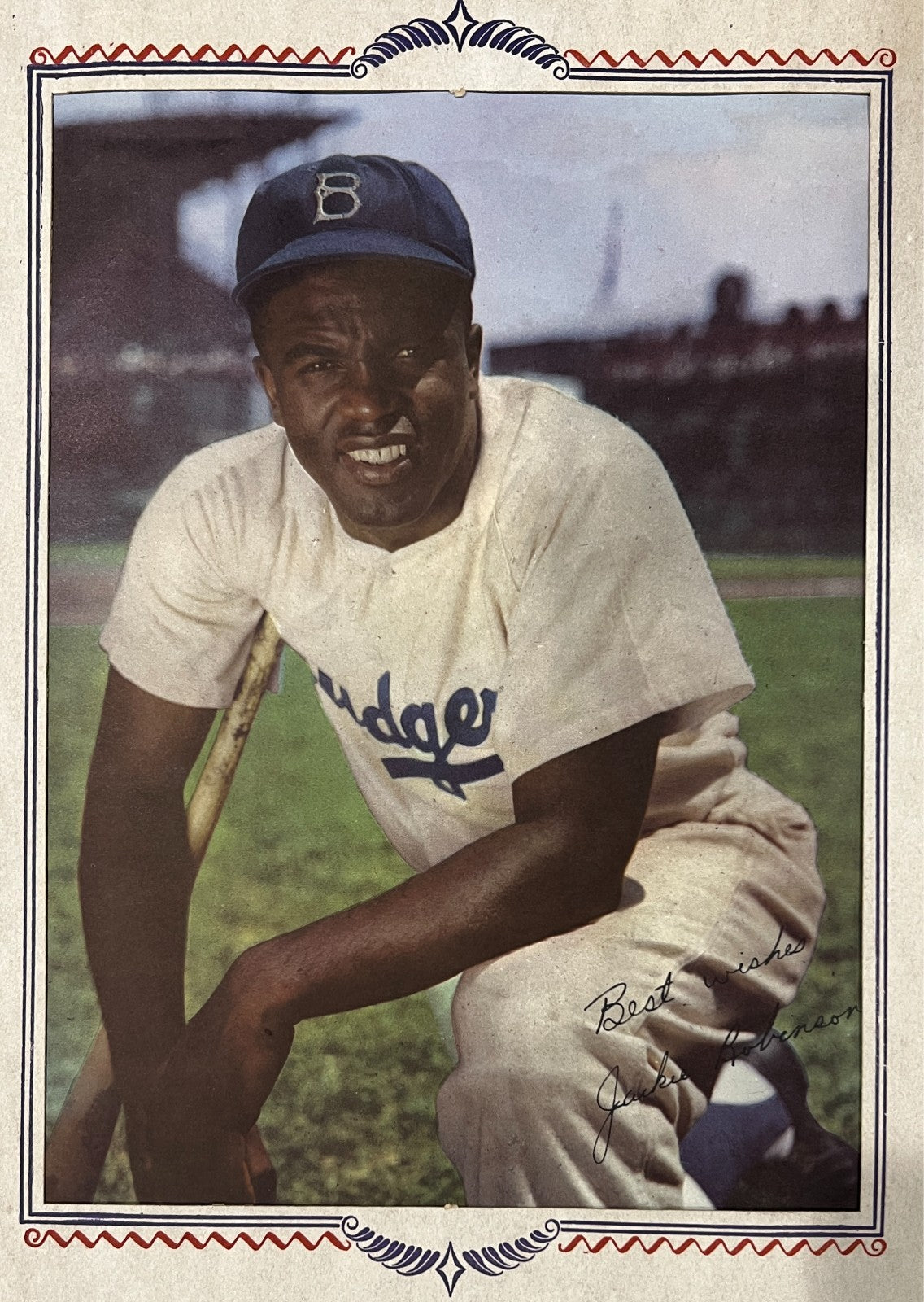 1952 Jackie Robinson Advertisement Wall Calendar, Original.1