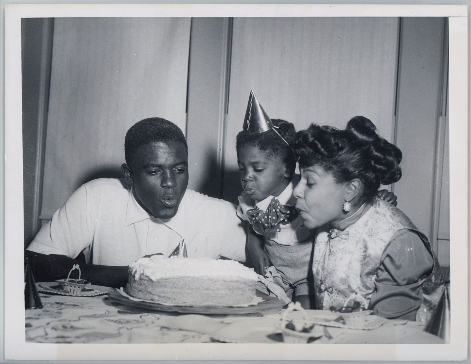 Jackie Robinson Type 1 Original Photograph, 1949 MVP Celebration Photo. PSA1