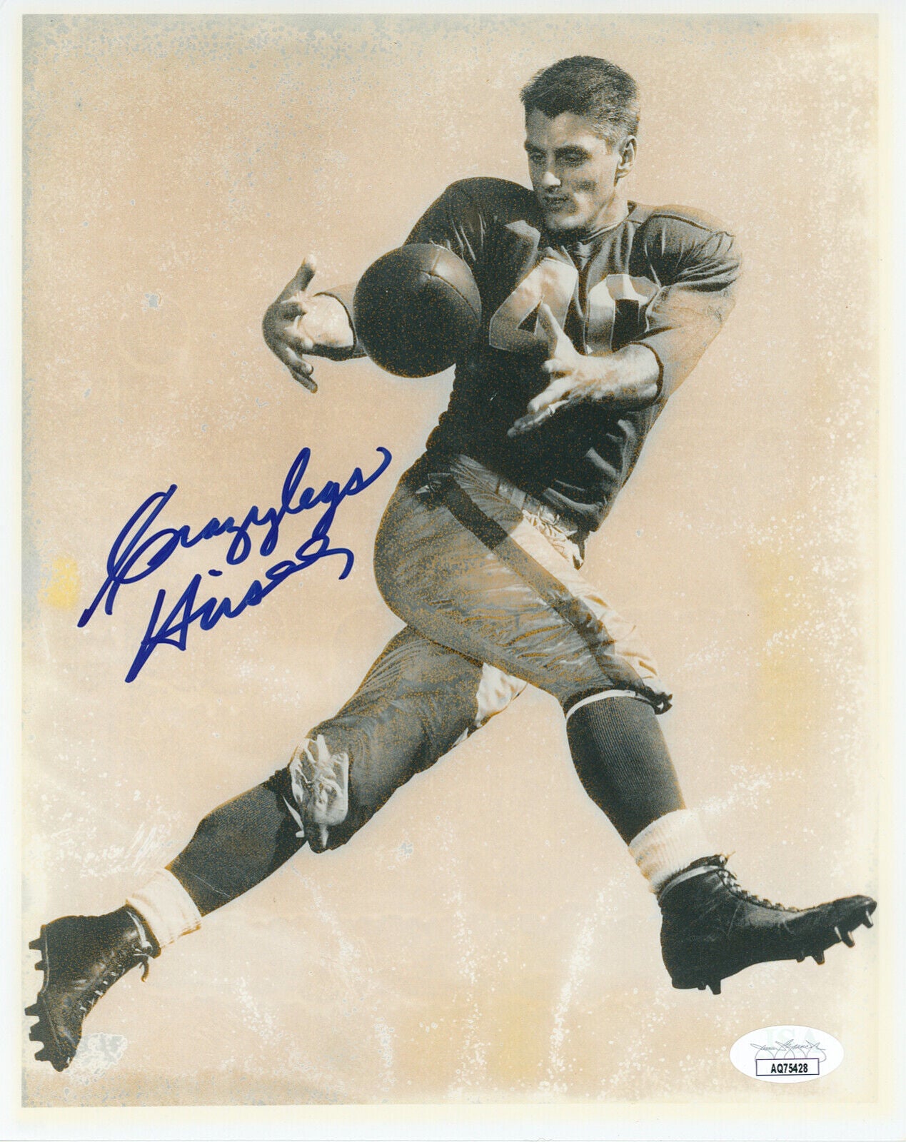 Crazy Legs Elroy Hirsch 8x10 Signed Photo. LA Rams, UMICH HOF. Auto JSA