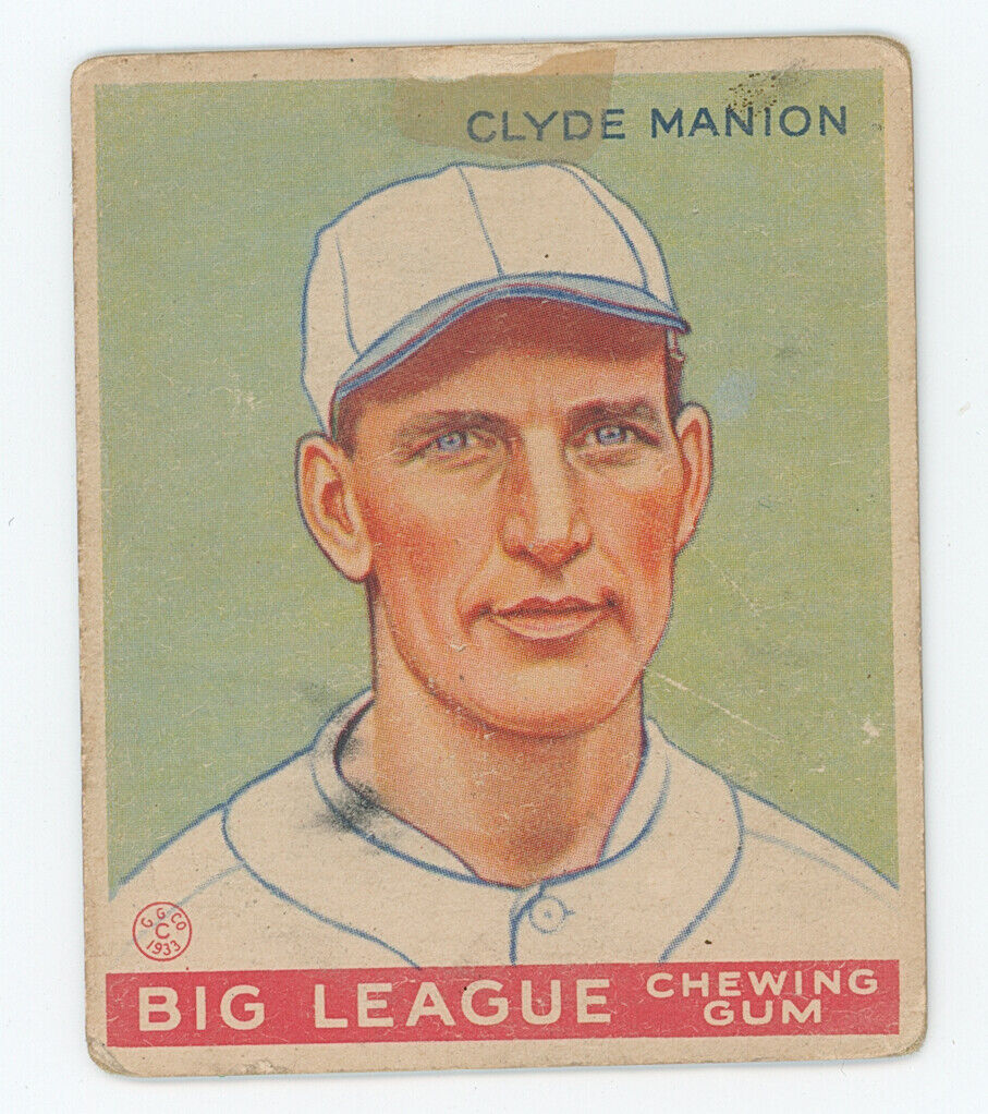1933 Goudey Clyde Manion. Cincinnati Reds.