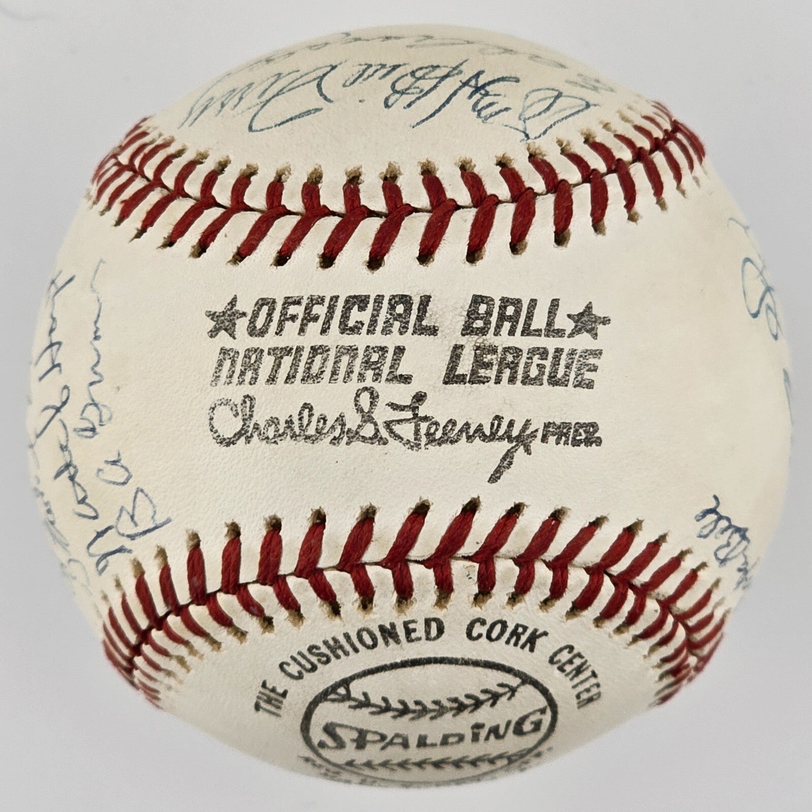 1970s Hall of Fame Signed Baseball. 18 Sigs. Marquard, Cronin, Hoyt, Grimes. PSA5