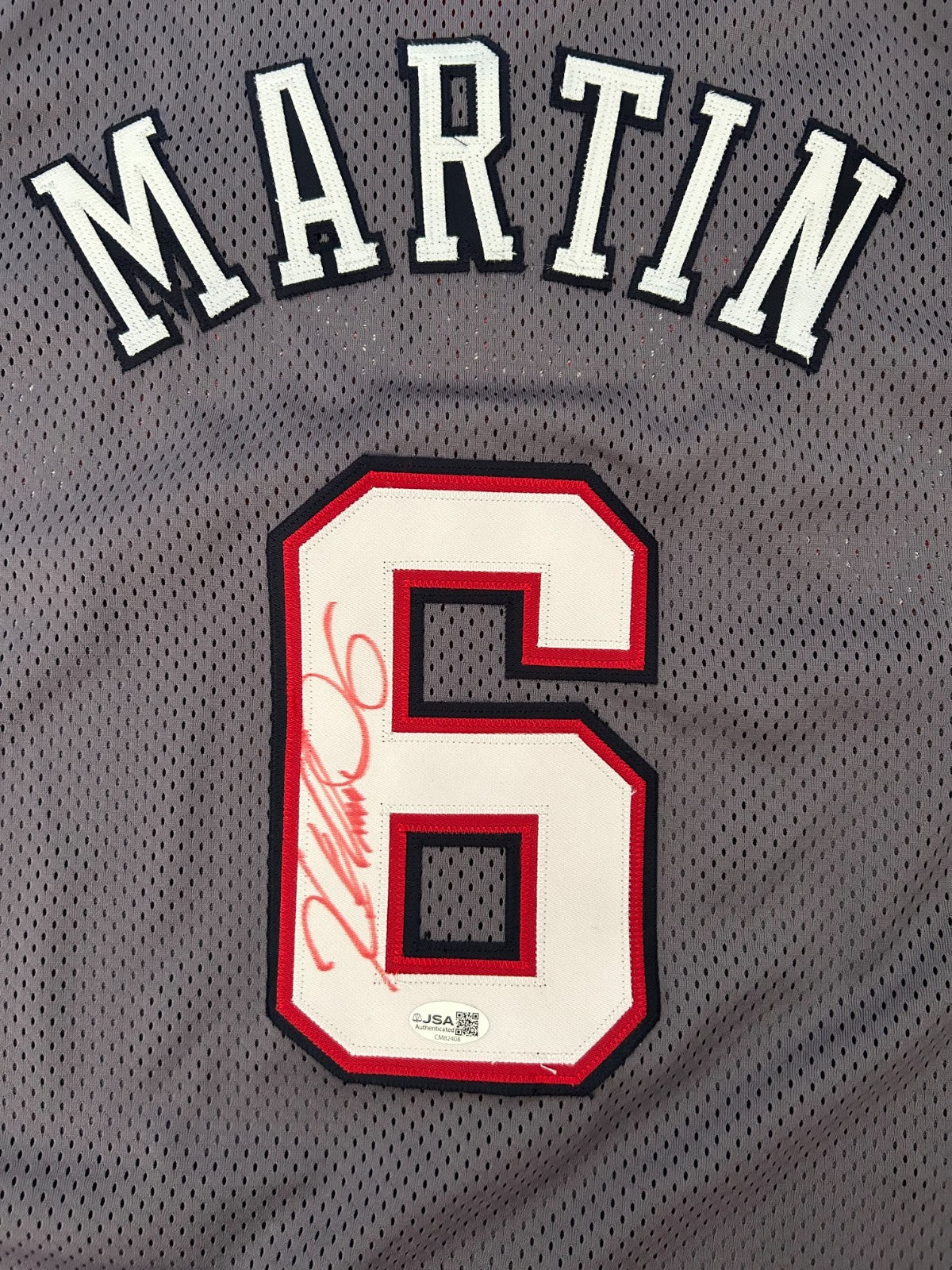 Kenyon Martin Signed Jersey. NJ Nets Reebok 52 JSA1