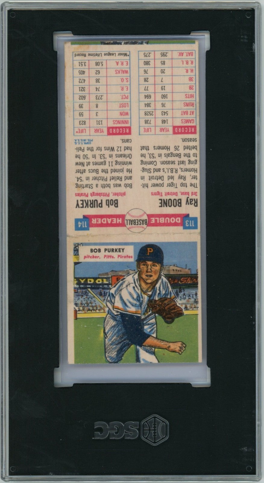 1955 Topps Double Headers Ray Boone Bob Purkey