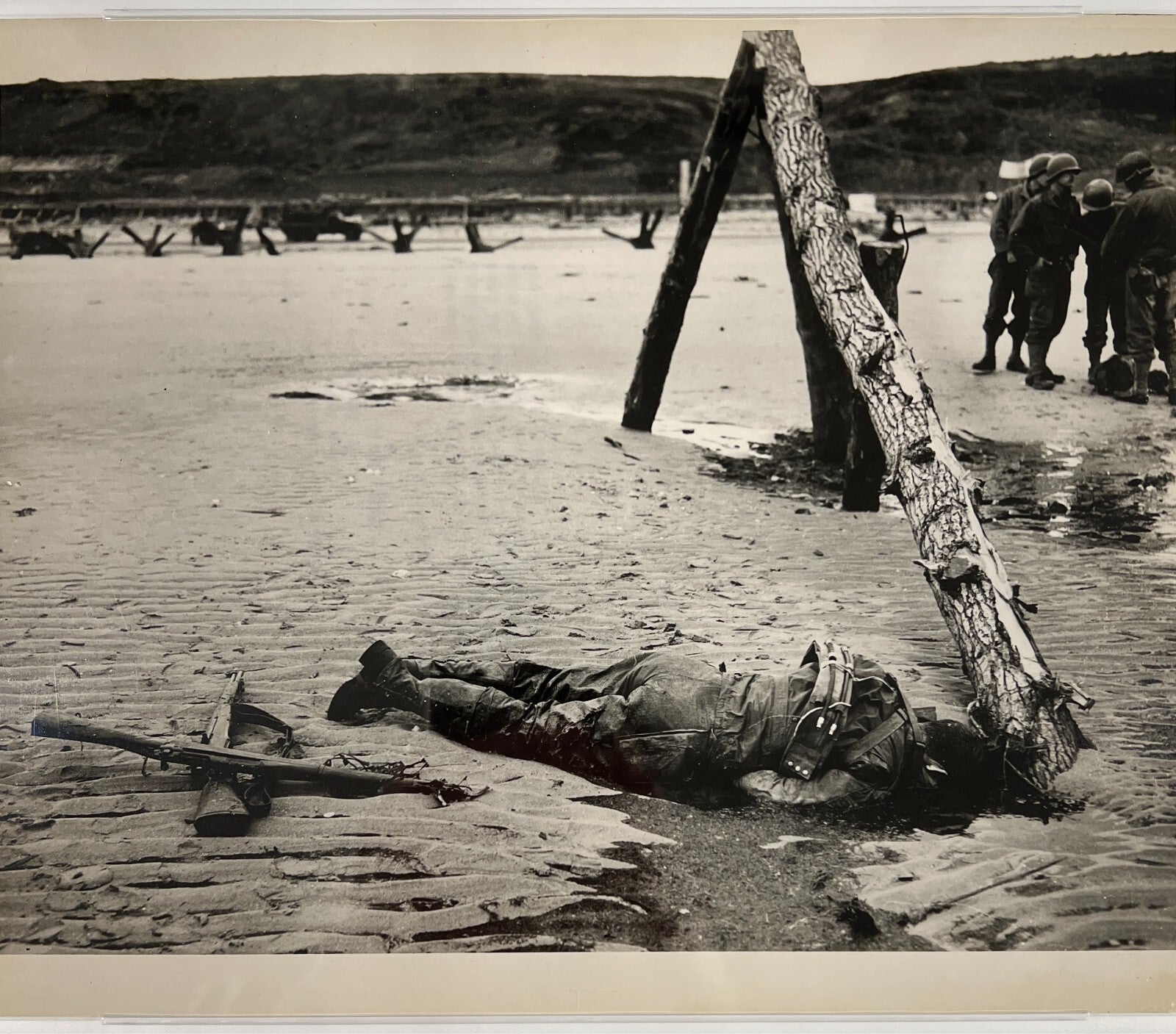 D-Day - Invasion of Normandy Photo. Omaha Beach. PSA Type 12