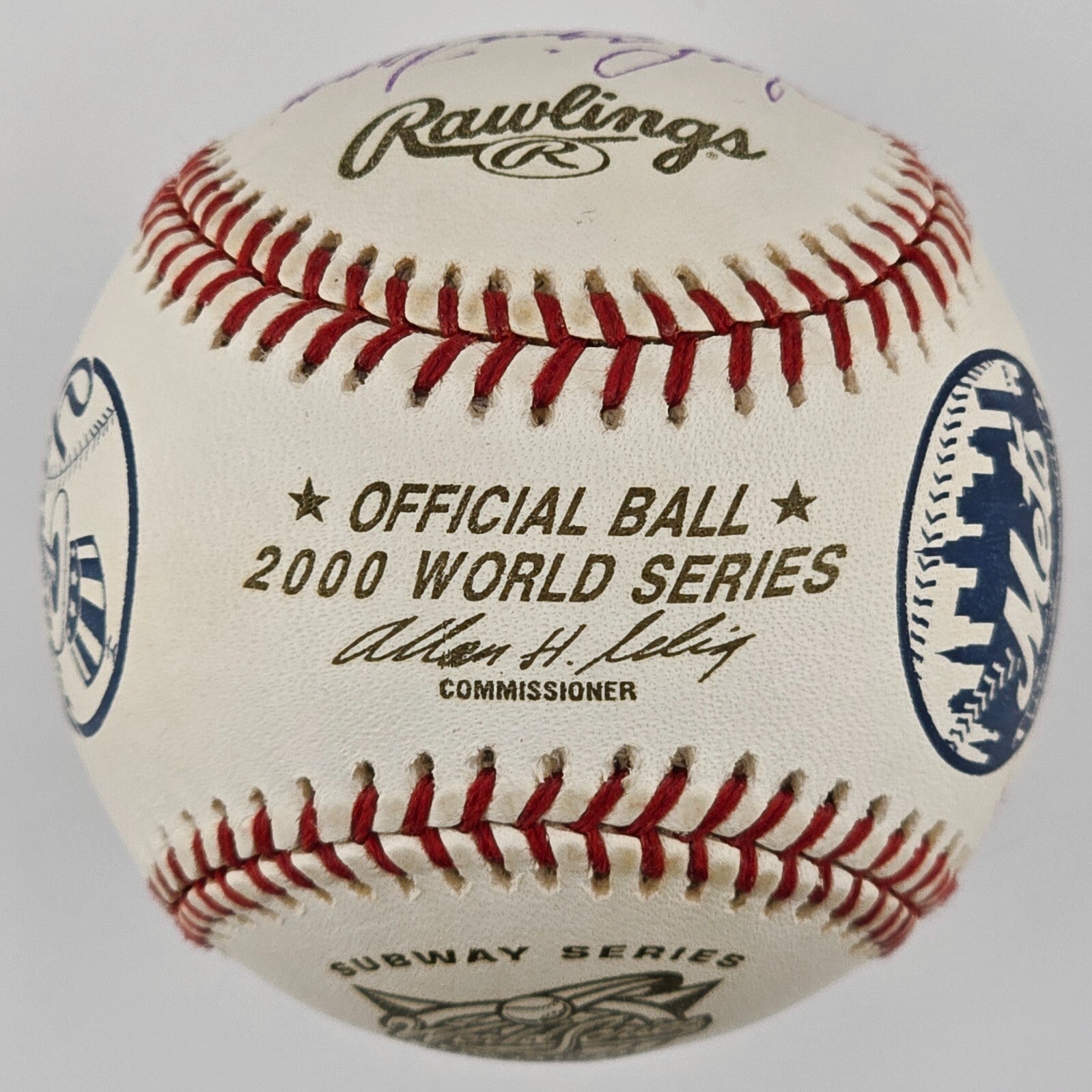 2000 World Series Signed Baseball. Barry Halper Coll, Torre, Berra. 11 Sigs. JSA5