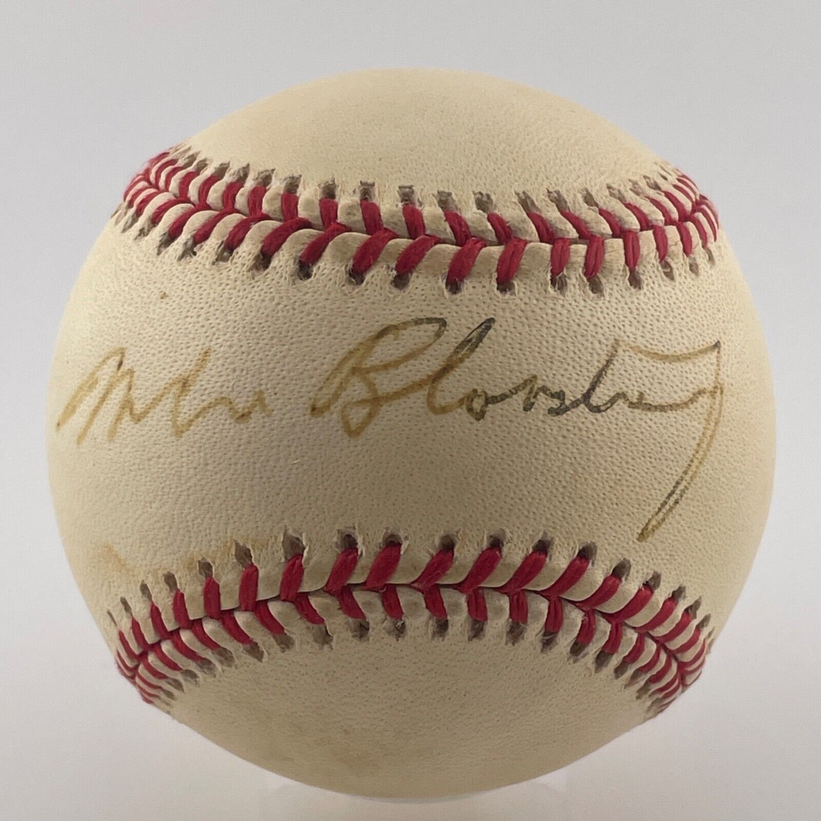 Mike Bloomberg Signed Baseball. JSA