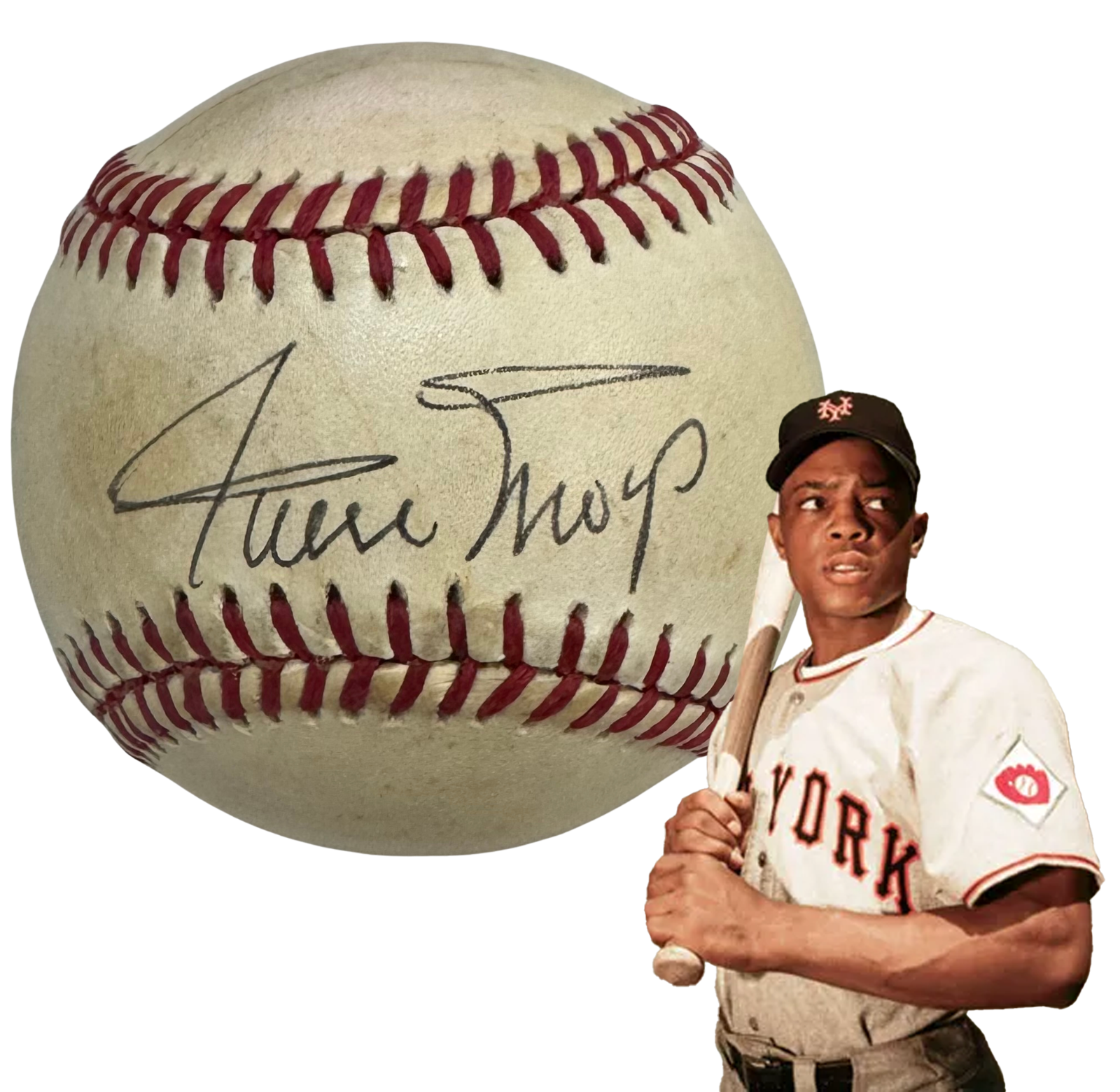 Willie Mays Signed Baseball. JSA0
