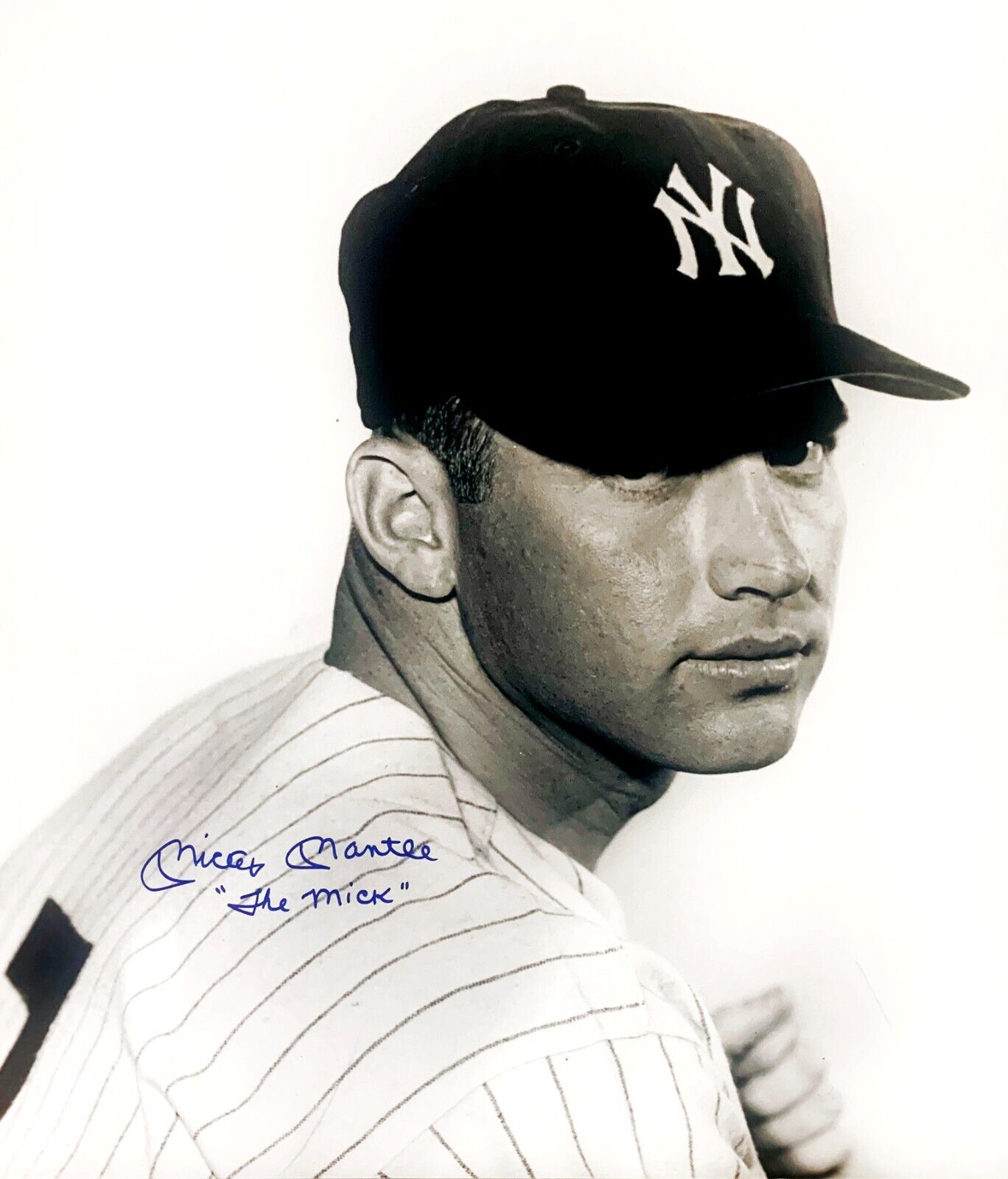 Mickey Mantle Signed & "The Mick" Inscribed Oversized Photo. Auto Beckett BAS