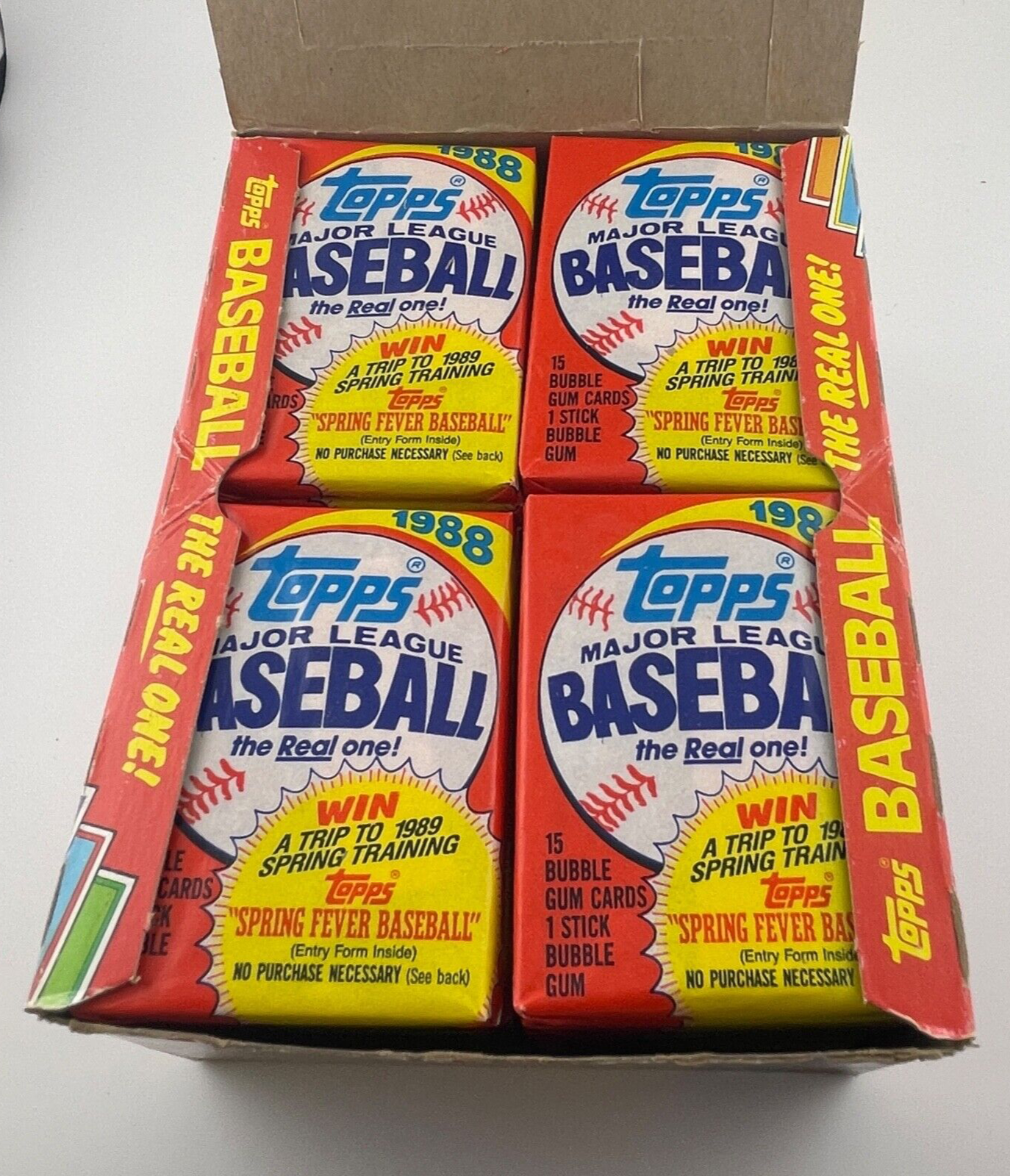 1988 Topps Baseball Sealed Wax Box. 36 Packs Unopened, New.