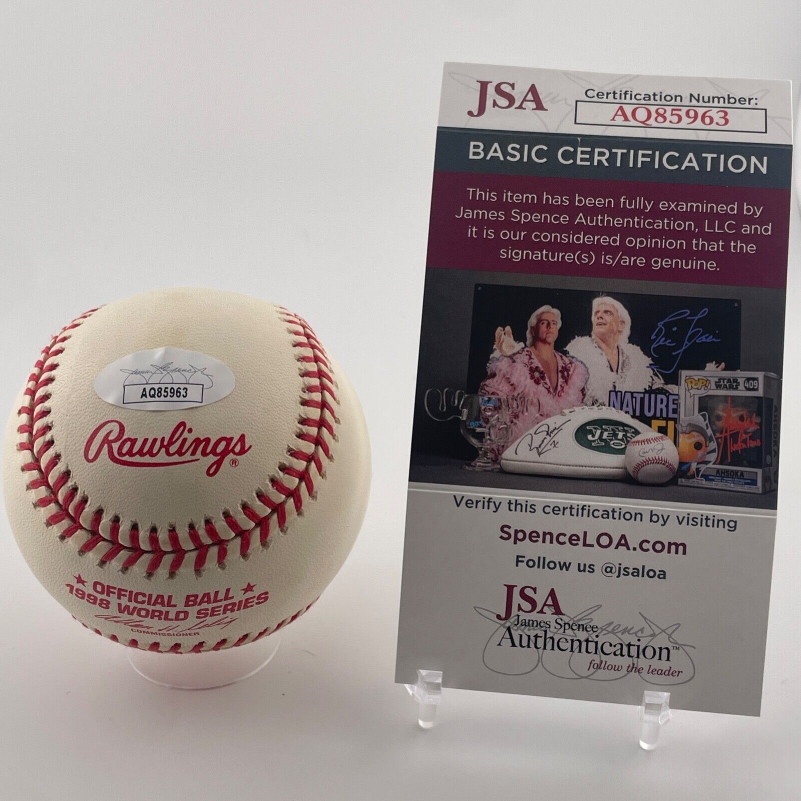 Joe Torre Signed Baseball. 1998 WS Baseball. JSA.