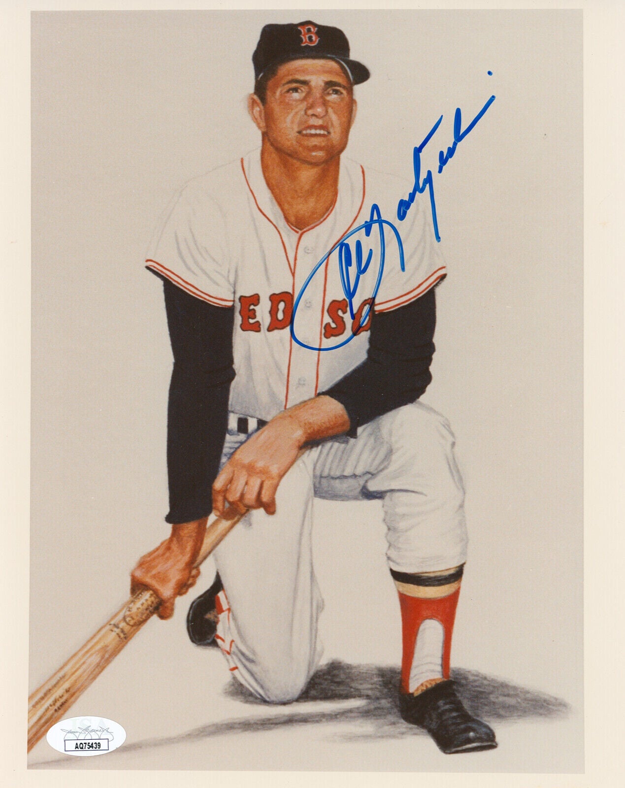 Carl Yastrzemski 8x10 Signed Photo, Boston Red Sox HOF. Auto JSA