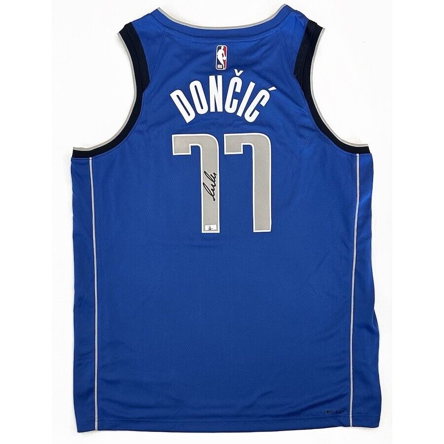 Luka Doncic Signed Dallas Mavericks Nike Jersey. Auto JSA & Panini