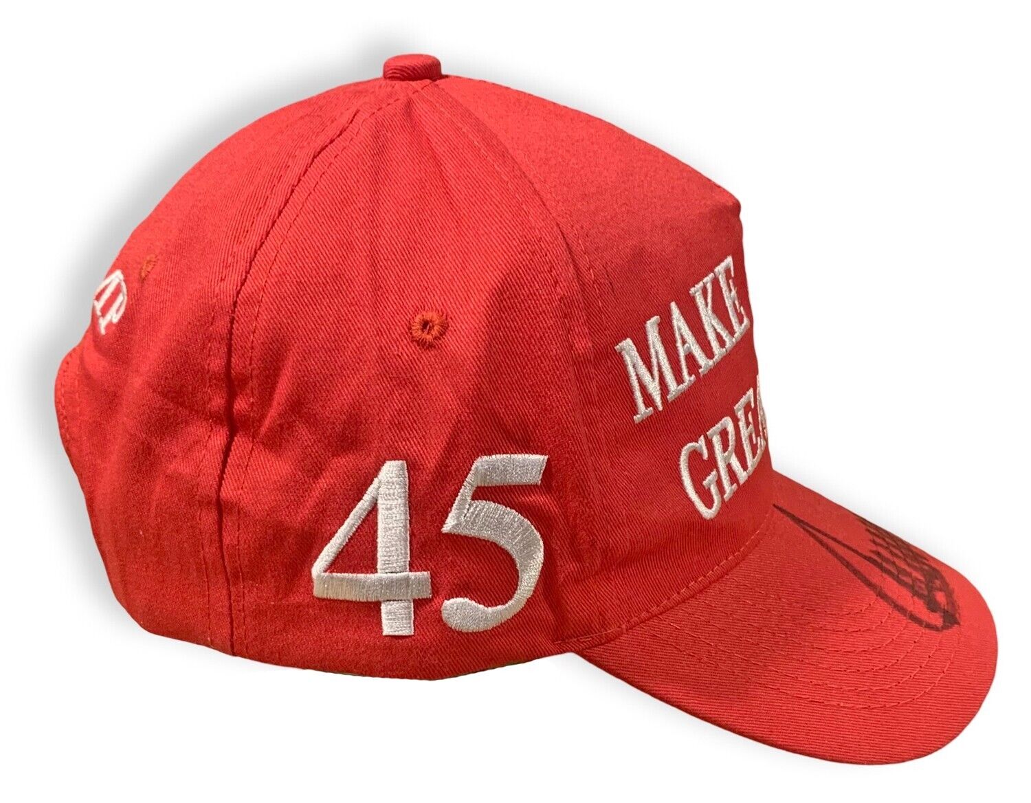 President Donald Trump Signed Red MAGA Hat Cap. Auto JSA