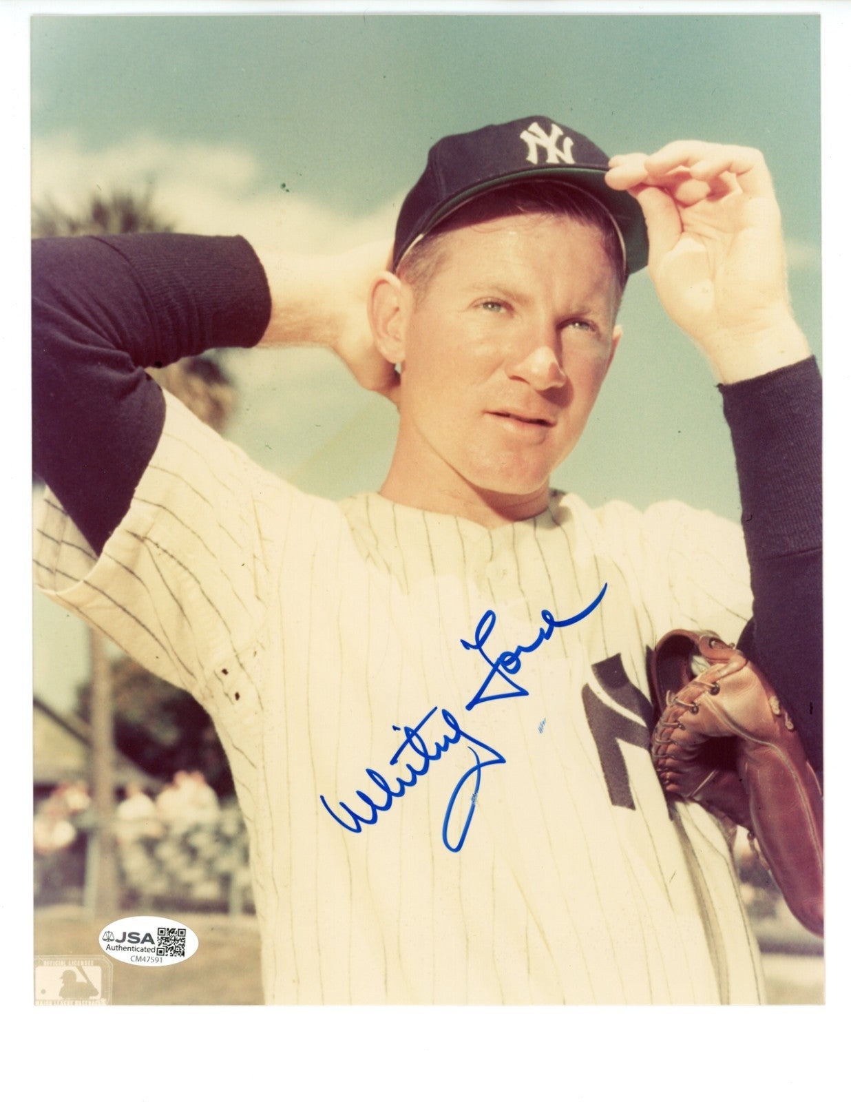 Whitey Ford Signed Photo, 8x10. NY Yankees JSA0