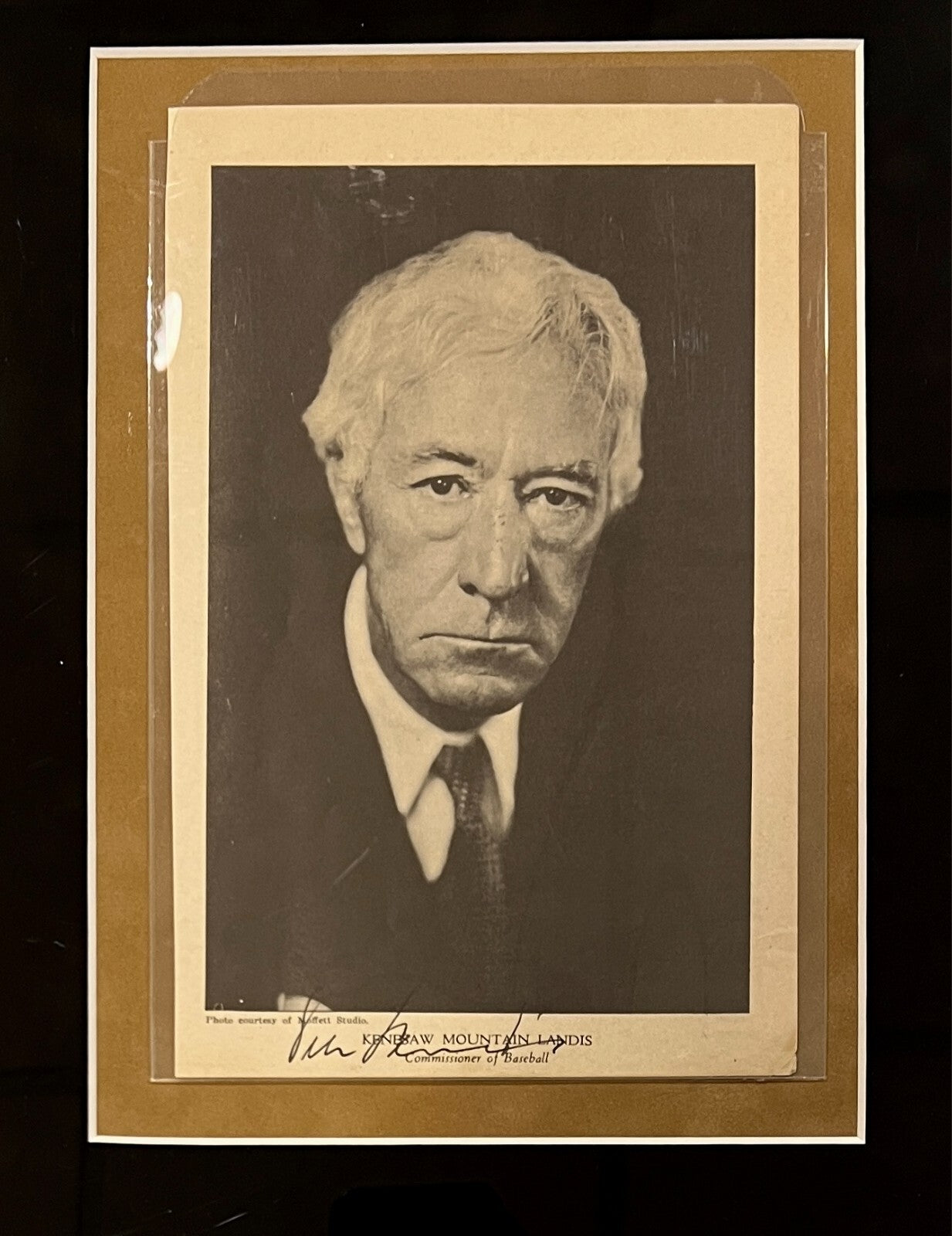 Vintage Kenesaw Mountain Landis Signed Photograph. MLB Commissioner. Rare, PSA2