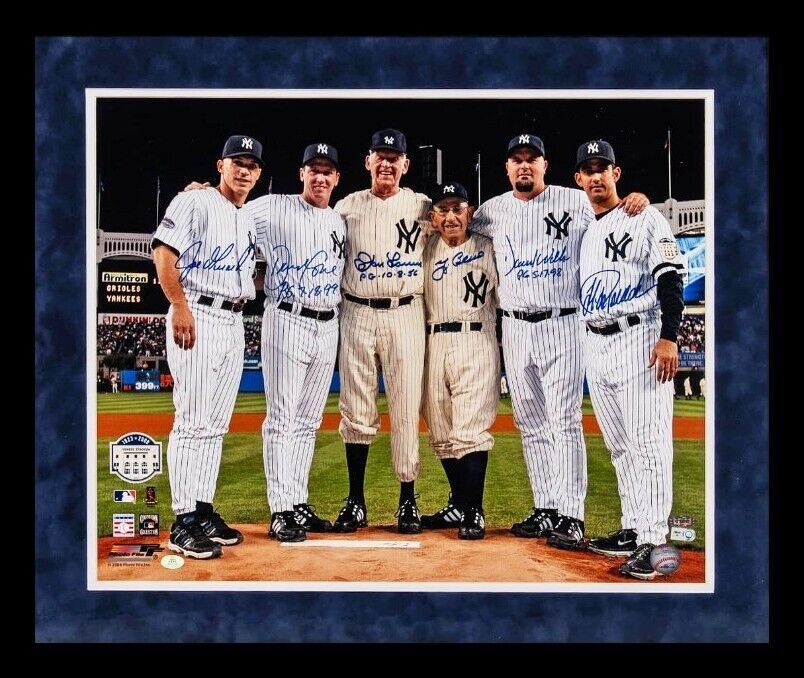 NY Yankees Perfect Game Battery Mates Signed & Inscribed Photo. Auto MLB Steiner