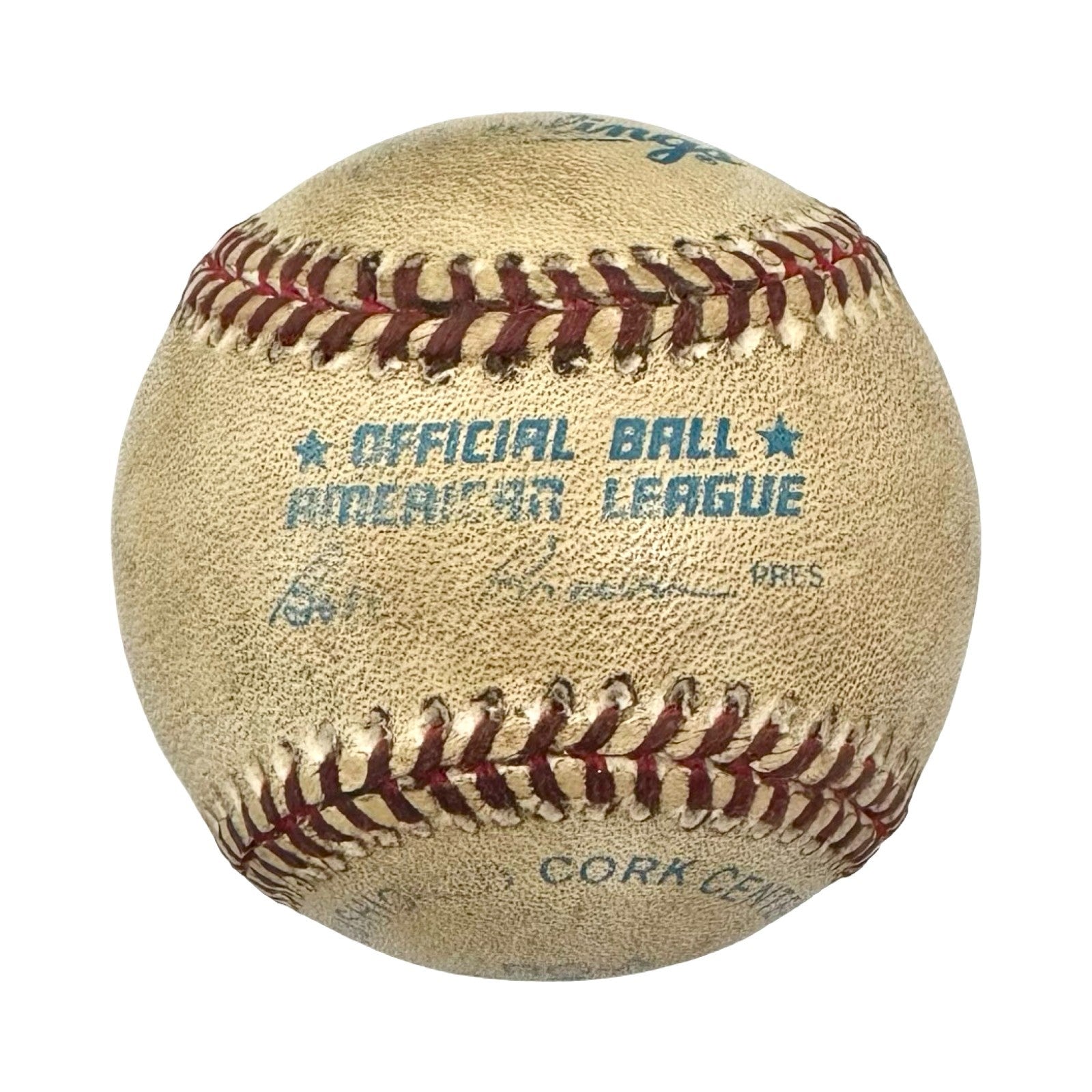 Nolan Ryan Game Used Signed Baseball, 300th Career Win, July 31 1990. JSA2