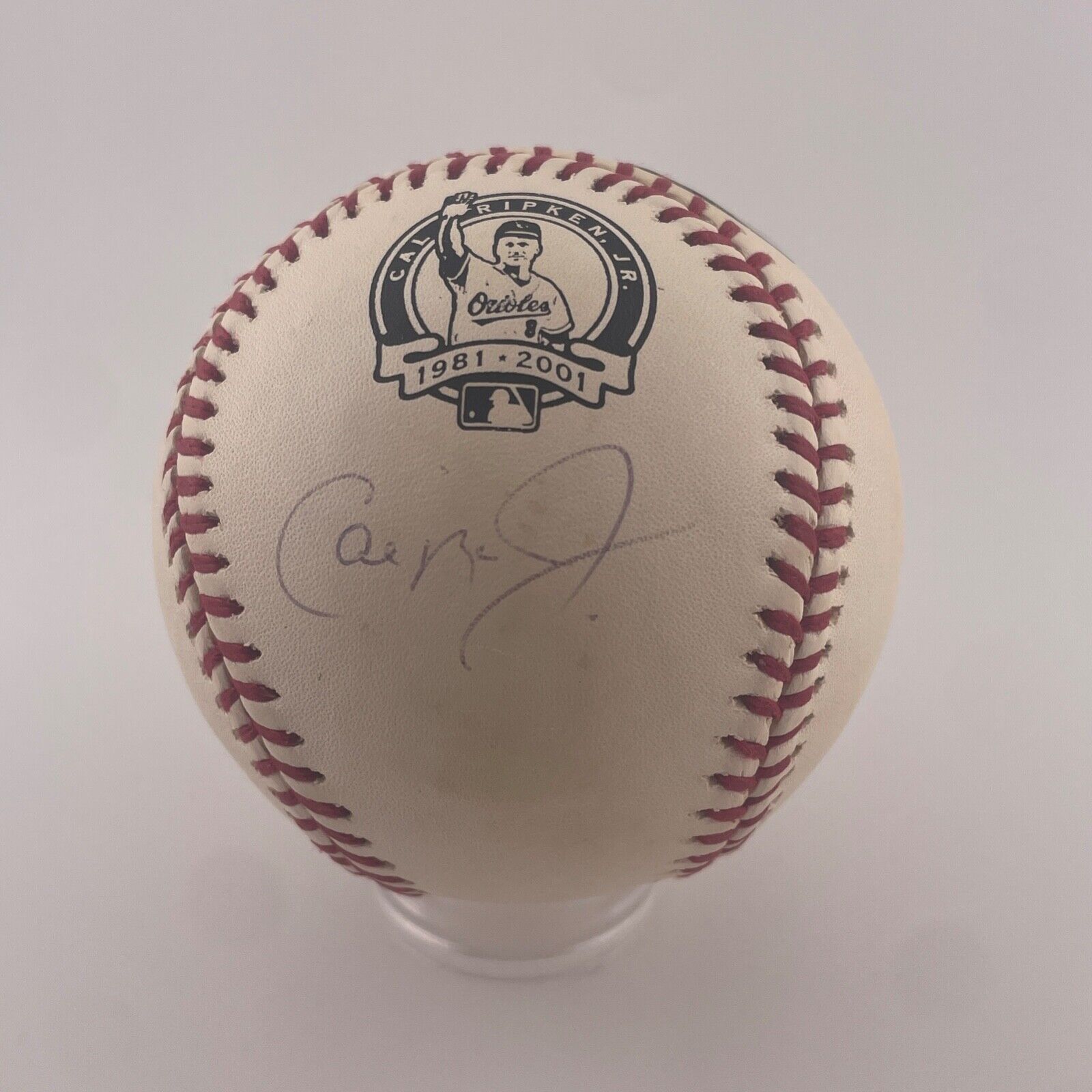 Cal Ripken Jr. Signed Commemorative Baseball Hitting Streak Game. Steiner.