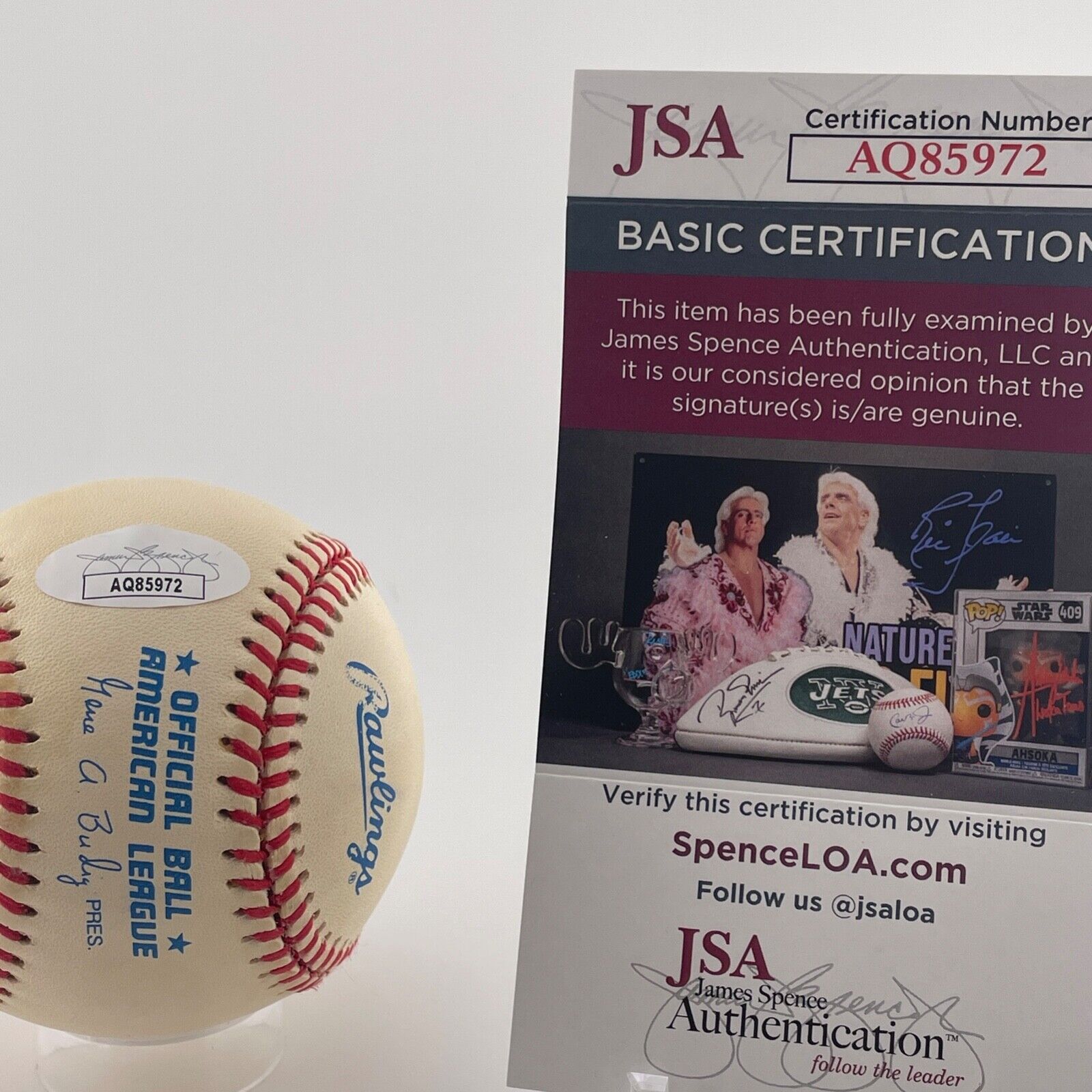 Gil McDonald Signed Inscribed Baseball. 51 A.L. ROY. JSA.