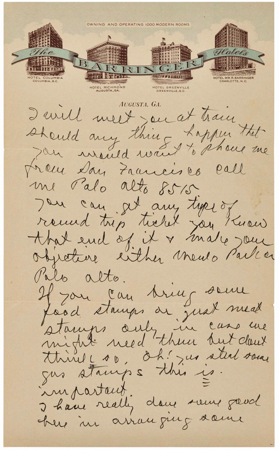 Ty Cobb Handwritten & Signed Autograph Letter. ALS Auto Beckett BAS3