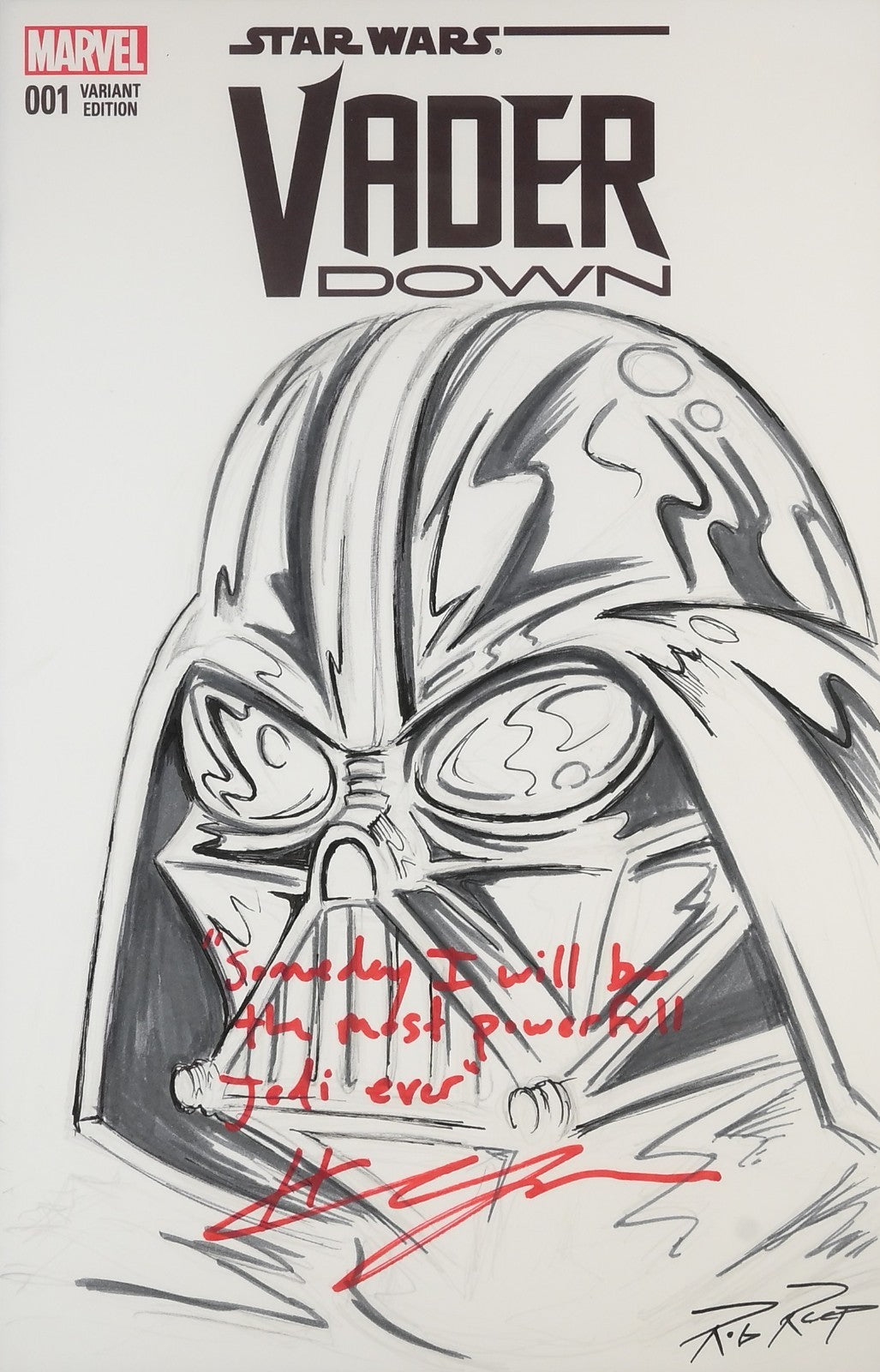 Hayden Christensen Signed & Inscribed Darth Vader Star Wars Comic Book. JSA CGC2