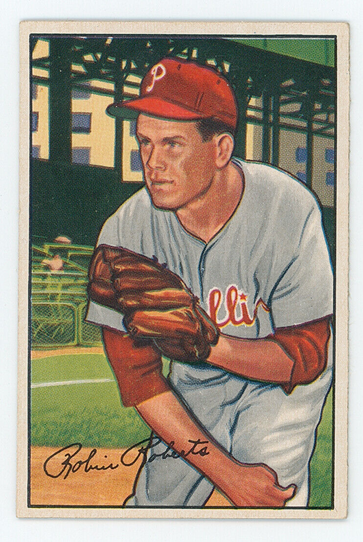 1952 Bowman Robin Roberts. Philadelphia Phillies.