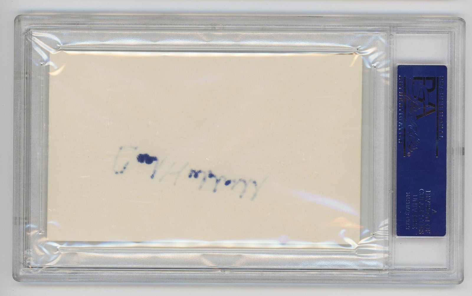 Carl Hubbell Signed Index Card. PSA. New York Giants Hall of Famer1