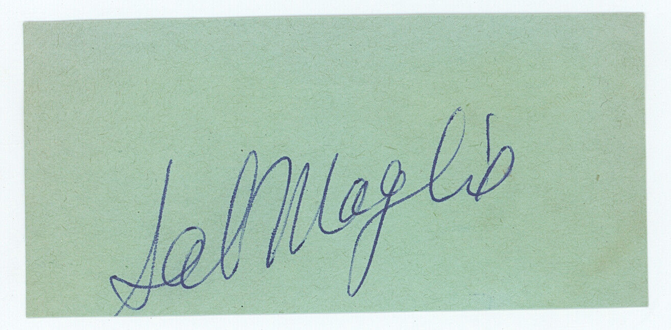 Sal Maglie Signed Autograph Page. Manager.