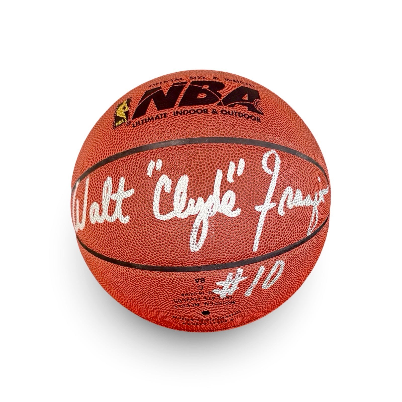 Walt Clyde Frazier Signed & Inscribed Basketball, New York Knicks. Auto JSA1
