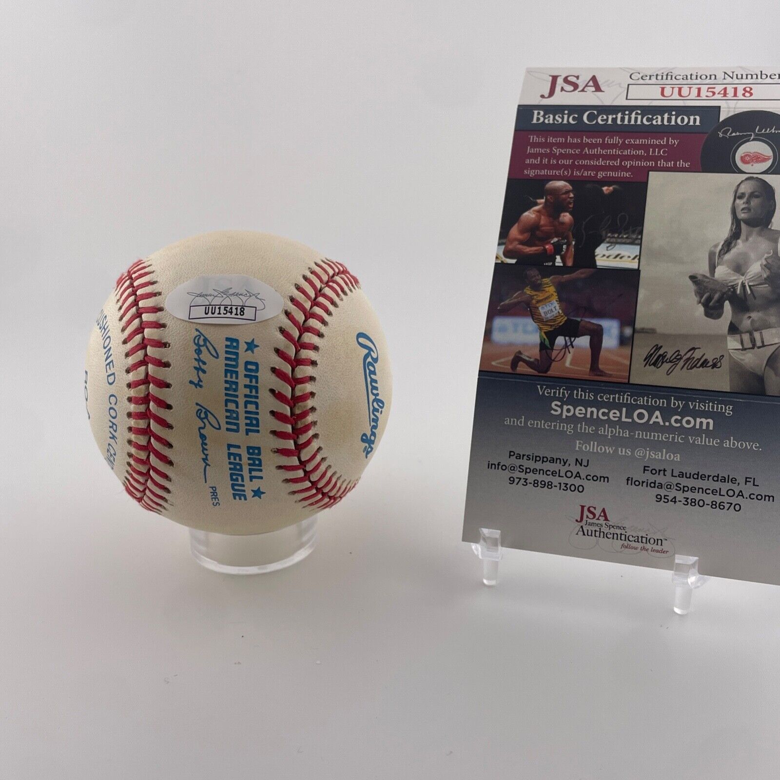 Joe Namath Signed Baseball. New York Jets Quarterback. JSA