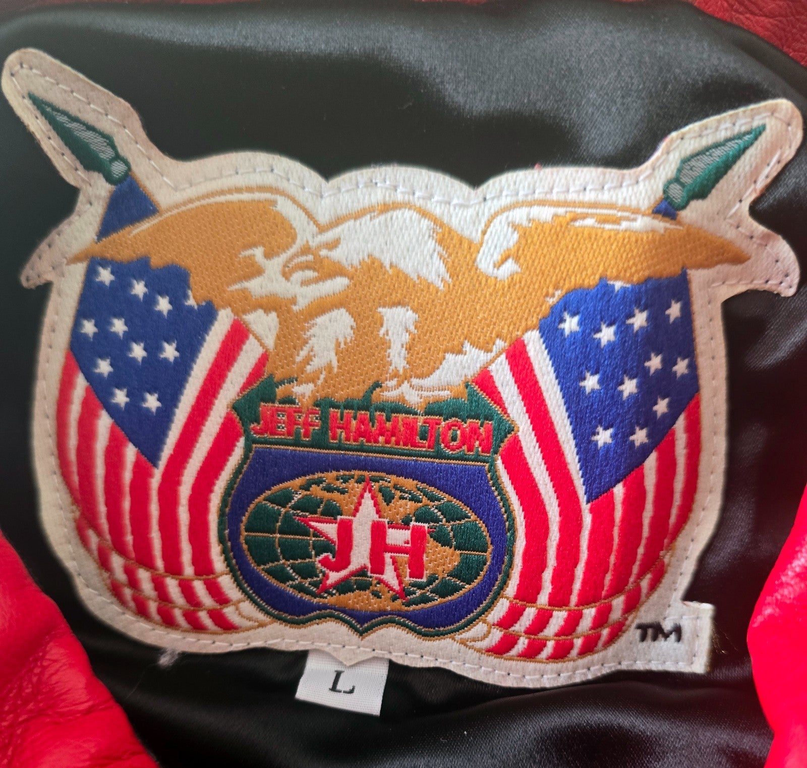 2000s Jeff Hamilton New Jersey Nets NBA Leather Jacket Embroidered Logos3