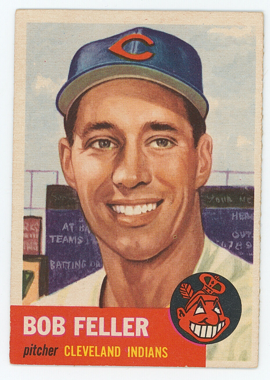1953 Topps Bob Feller. Cleveland Indians.